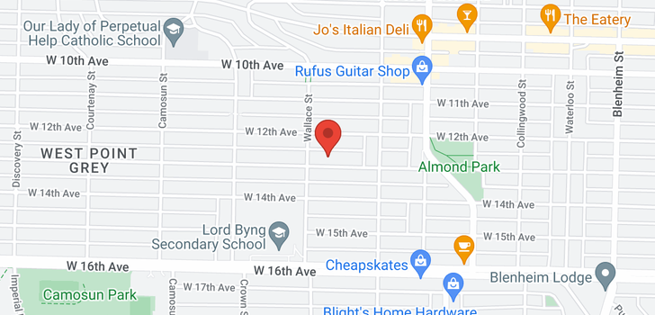 map of 3869 W 13TH AVENUE